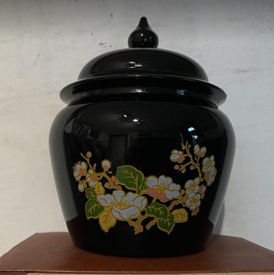 Black and Floral M&M containter