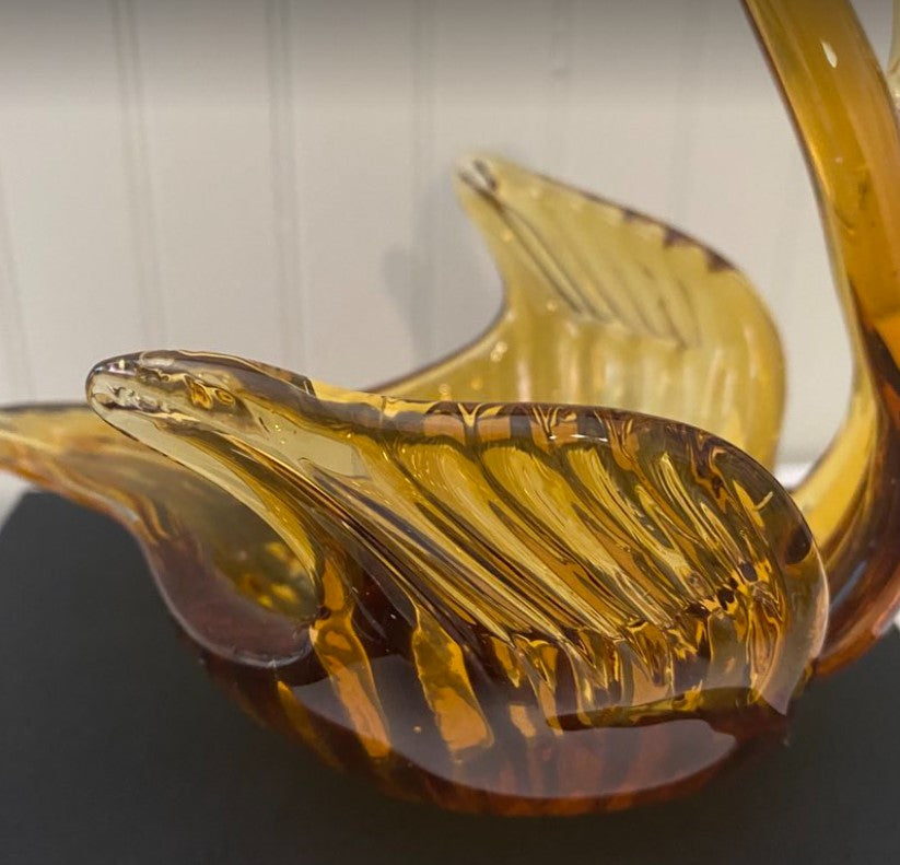 Brown Glass Swan